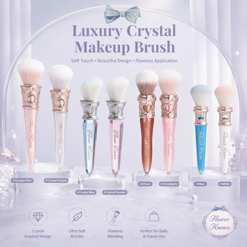 Luxury Skincare And Makeup Brands - Luxury Crystal Flower Knows Blush Brush
