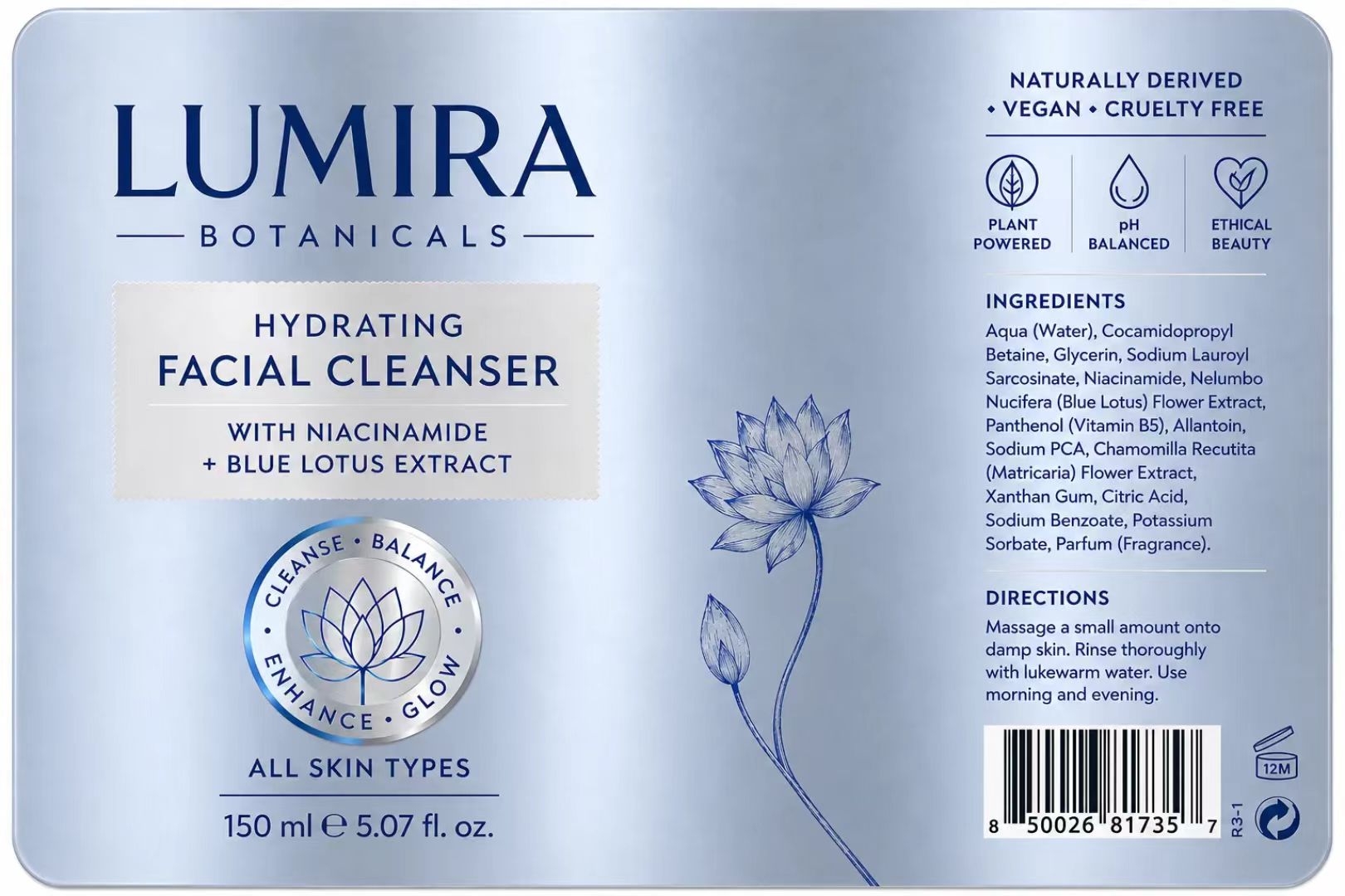 Custom Luxury Blue/Silver Foil - đánh giá và giá Luxury Skincare Labels