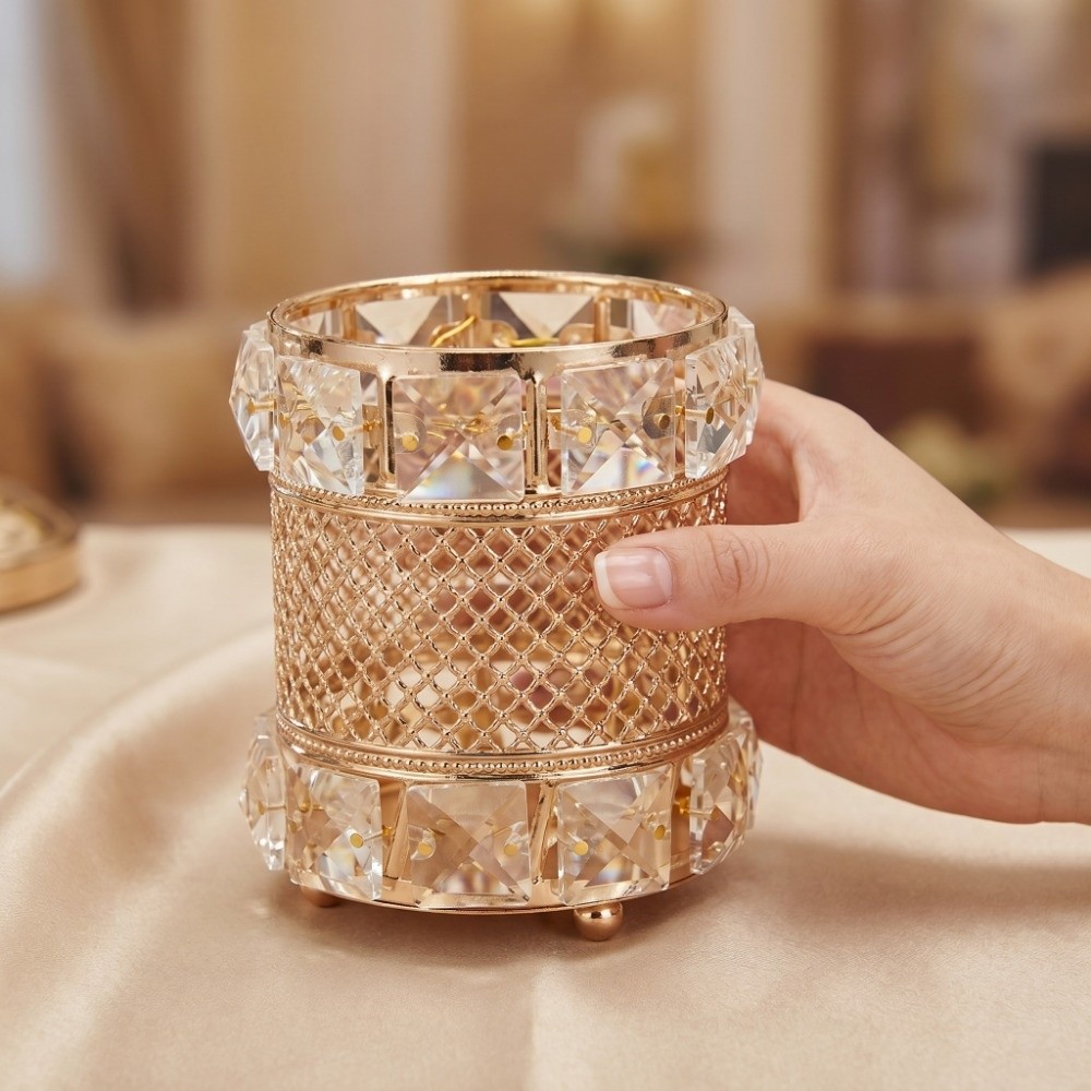 Storage Container Gold Makeup  - đánh giá và giá Luxury Skincare And Makeup Brands