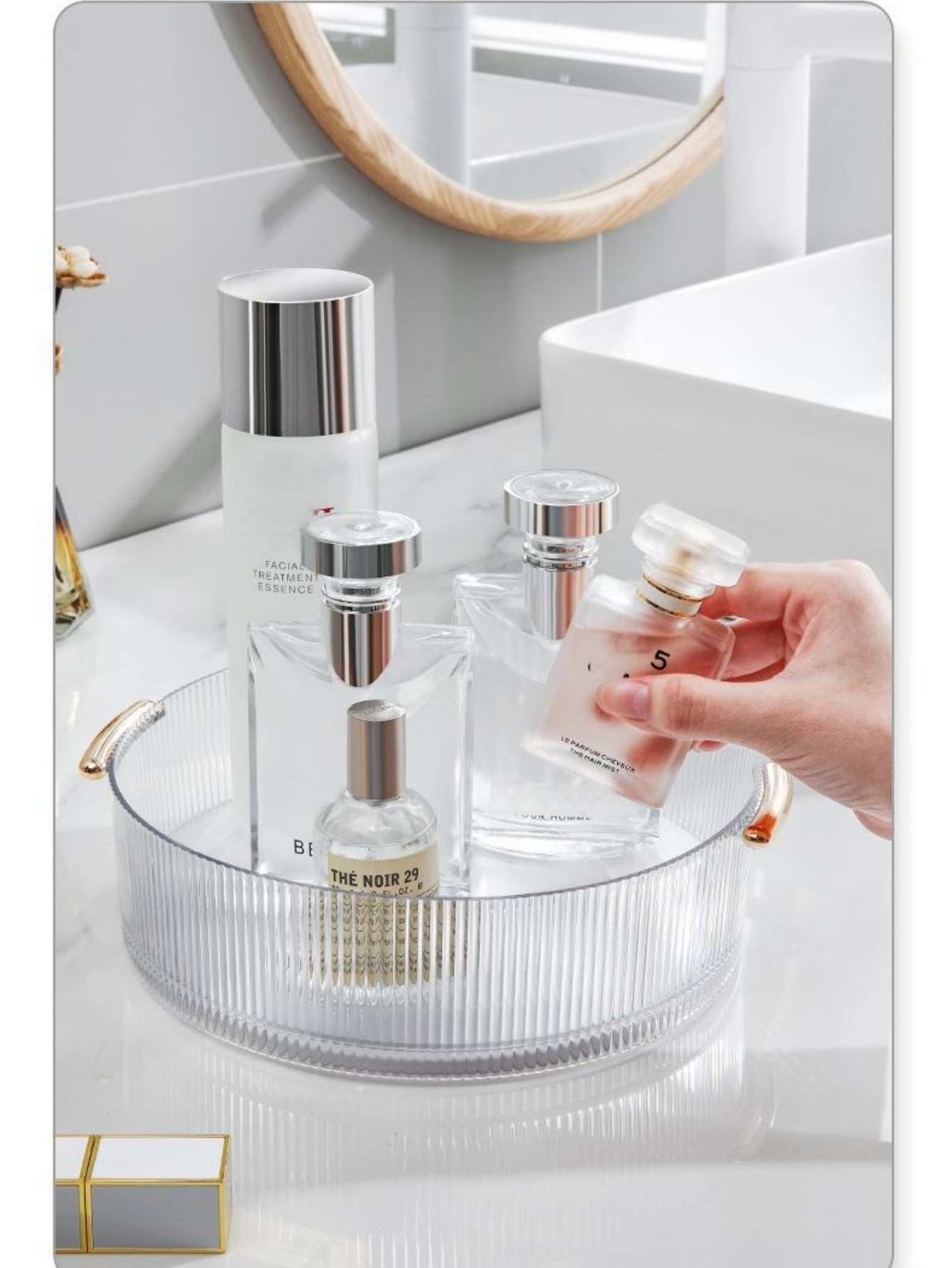 Vertical Ribbed Transparent Ma - đánh giá và giá Luxury Skincare Gifts