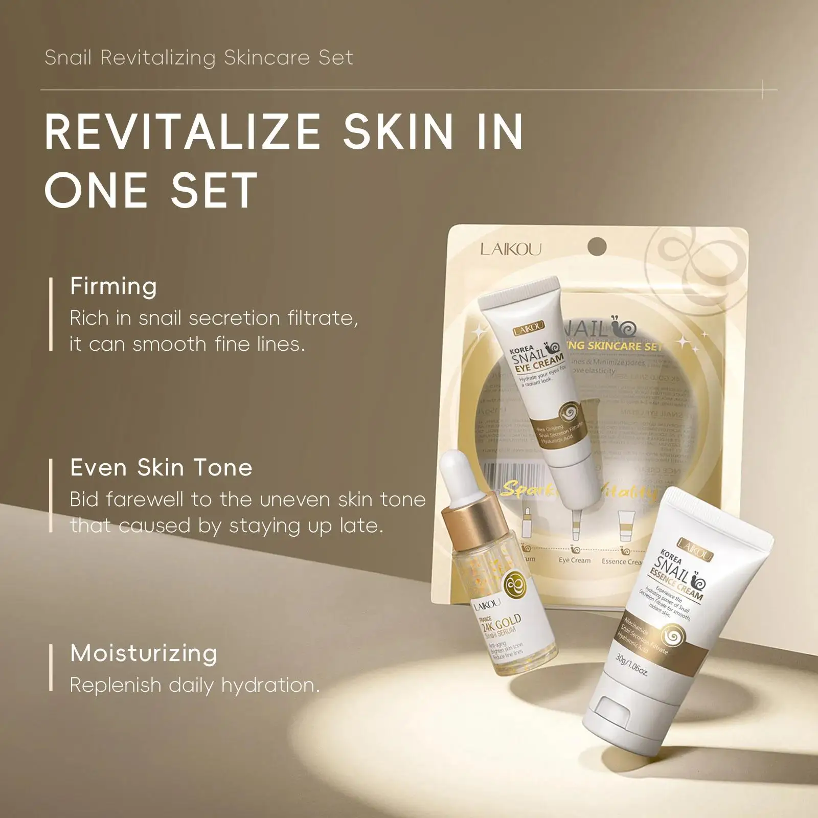 24K Gold Snail Repair Serum Ey - đánh giá và giá Luxury Skincare Sets