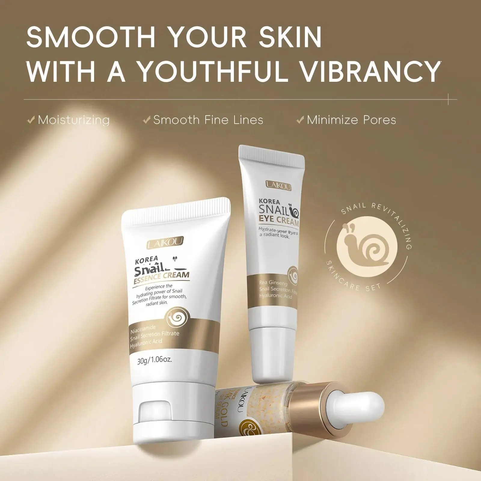 24K Gold Snail Repair Serum Ey - đánh giá và giá Luxury Skincare Sets