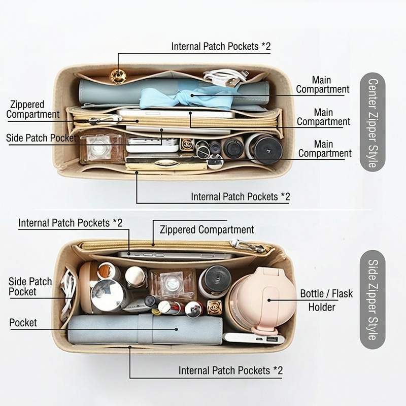 Women Felt Insert Bag Purse Or - đánh giá và giá Luxury Skincare Brand