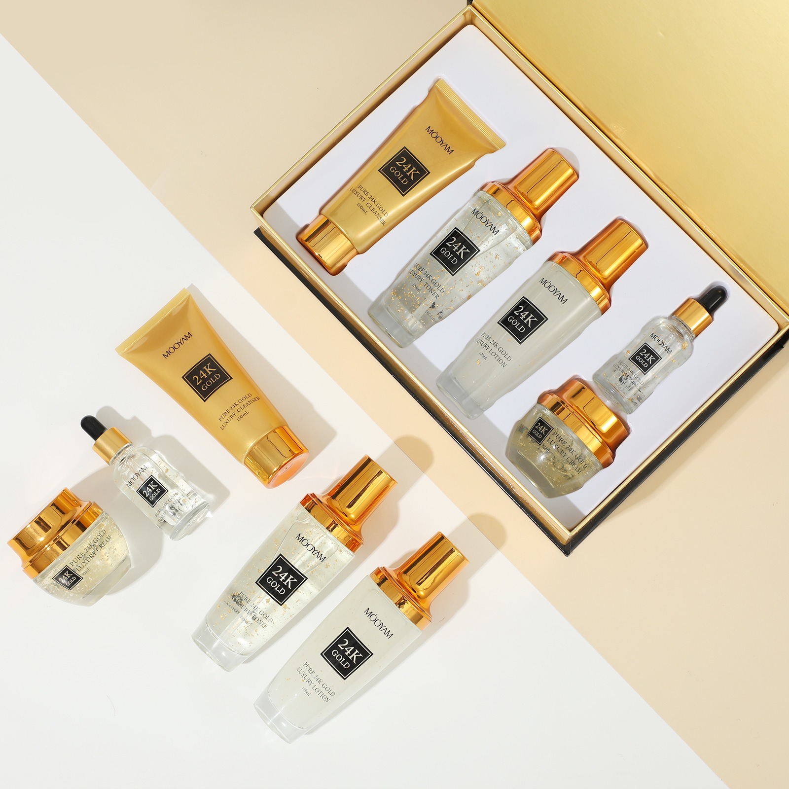 24K Gold LUXURY Moisturizin An - đánh giá và giá Luxury Skincare Sets
