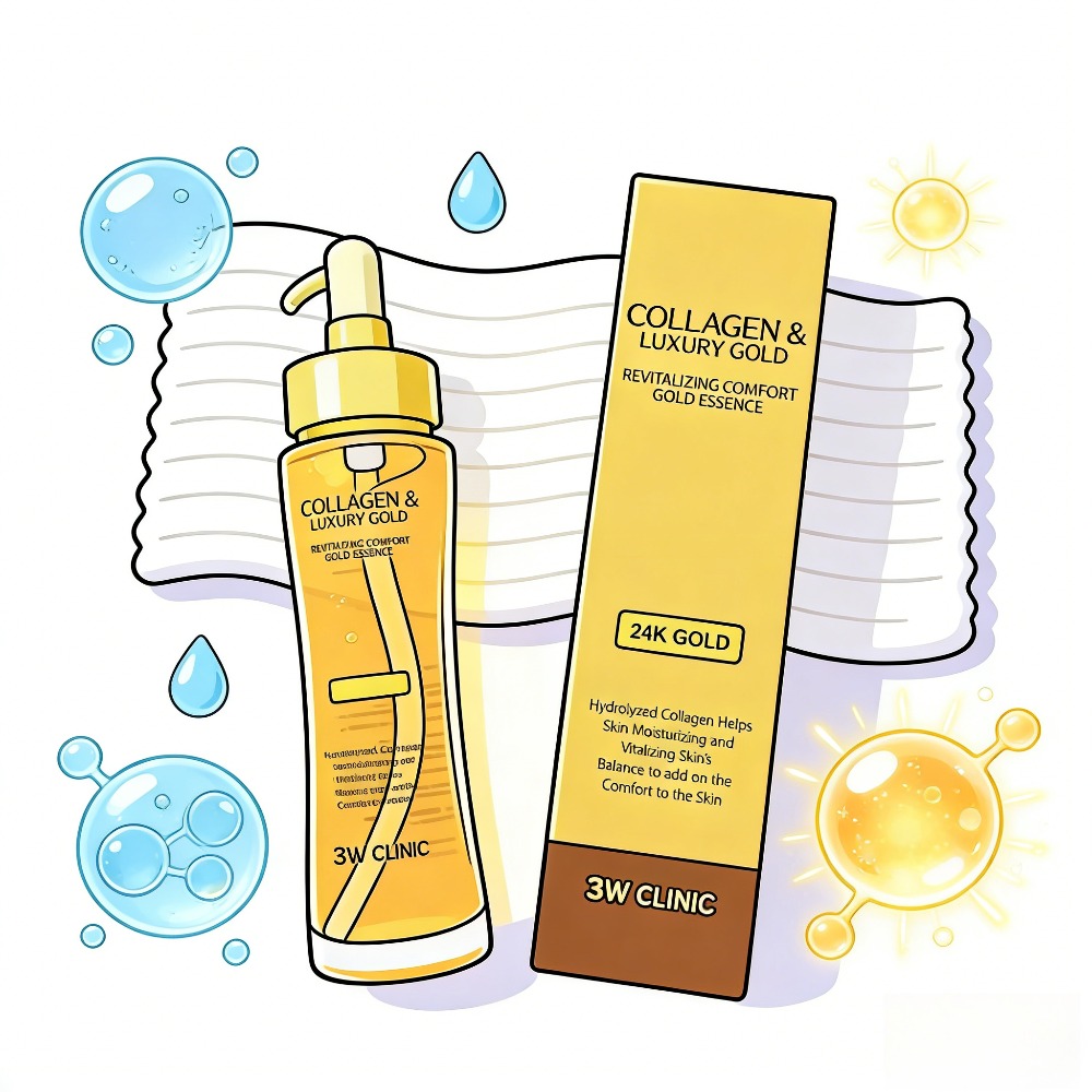 3WCLINIC Collagen & Luxury Gol - đánh giá và giá Luxury Skincare In Korea